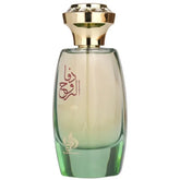 Elegante parfumfles met Arabische kalligrafie en gouden dop van Eau De Parfum Dafa Al Rooh